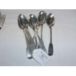 Nine silver teaspoons - 7 ounces