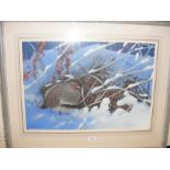 WILLIAMSON-BELL - watercolour of Partridge in snow