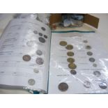A tray of collectable coinage, including UK and ot