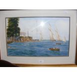 JAMES BARTHOLOMEW - watercolour of Royal Yacht Squ