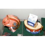 A Royal Crown Derby 'Noah's Ark' paperweight, toge