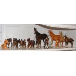 A range of Beswick foals and horses