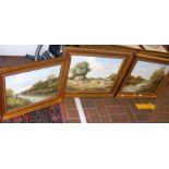 MORFFEW - three oil on canvas, rural scenes