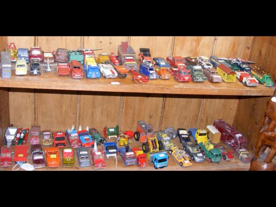 Two shelves of play worn die cast model vehicles - Image 2 of 2