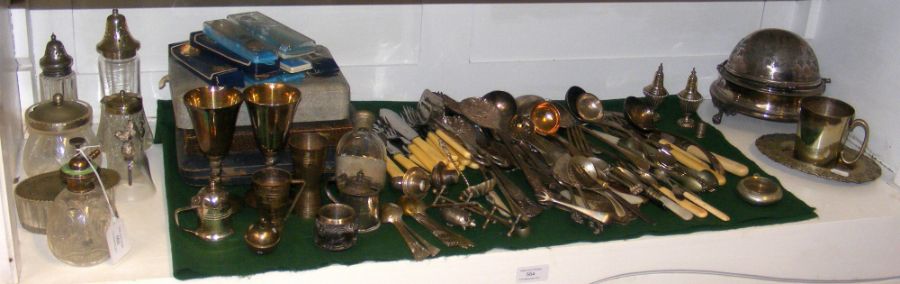 Assorted silver plated items