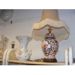 An oriental style ginger jar table lamp, together