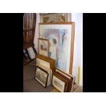 A quantity of framed and glazed prints and picture