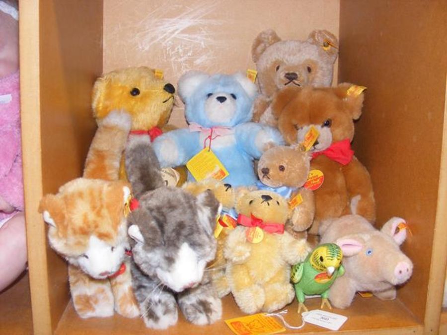 A selection of modern Steiff Teddy Bears, cats, pigs and - Image 2 of 2