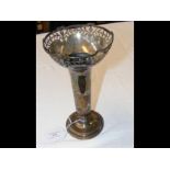 A silver trumpet shape vase - approx. weight 5.5 t