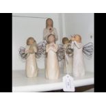 Six Willow Tree figurines by Susan Lordi