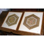 Two framed and glazed Oriental silks