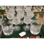 A suite of eight Edinburgh crystal wine glasses wi