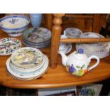 An assortment of tableware including Royal Albert