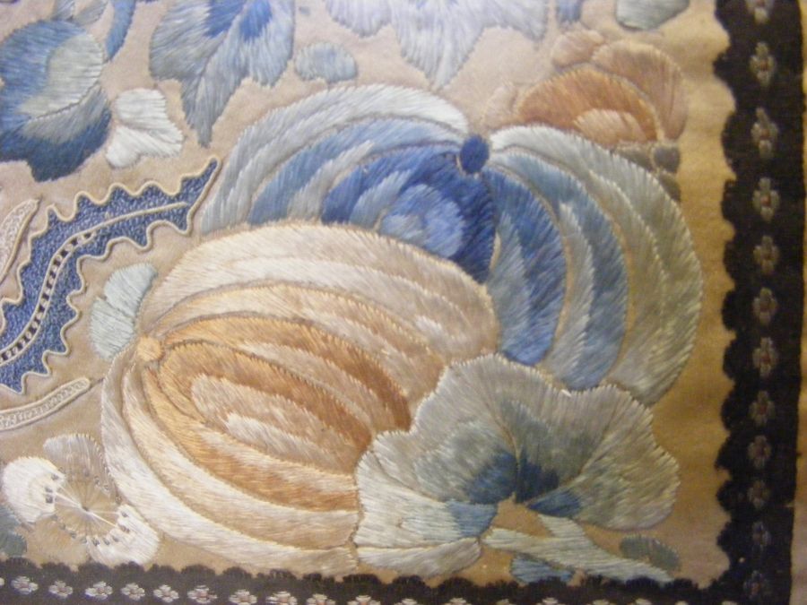 An Oriental embroidery panel and one other - Image 3 of 12