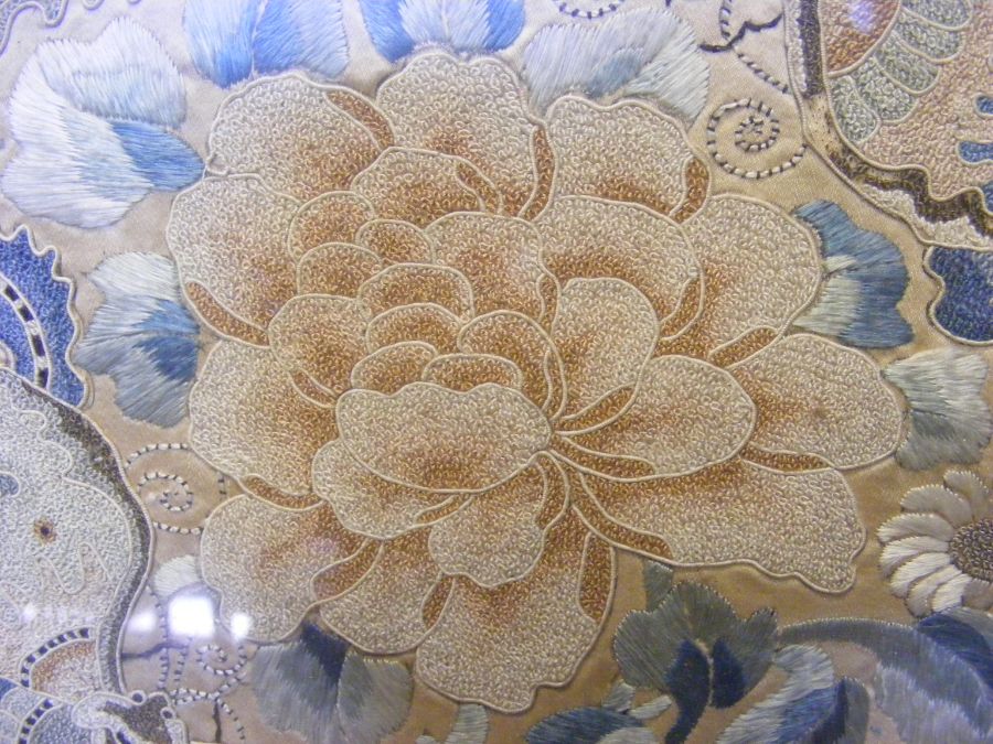 An Oriental embroidery panel and one other - Image 7 of 12