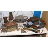 An assortment of metal ware and collectable sundri
