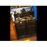 A Victorian mahogany chiffonier with bevelled mirr