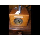 Two Benzing pigeon racing clocks in oak cases