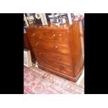 A Victorian mahogany chest of two short and three