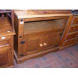 A pine TV cabinet