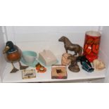 A selection of Poole Pottery pieces including stud