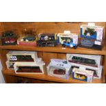 A collection of die cast model vehicles, including
