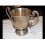 A silver presentation trophy - approx. weight 15 t