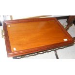A George III satinwood two handled serving tray