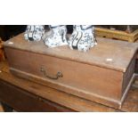 A small wooden storage box - 83cm long