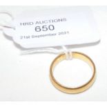 A 22ct gold wedding band