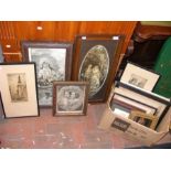 A pair of framed and glazed etchings by F. Robson