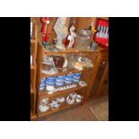 A pine bookcase with four shelves - width 76cm