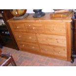 A pine multi-draw sideboard