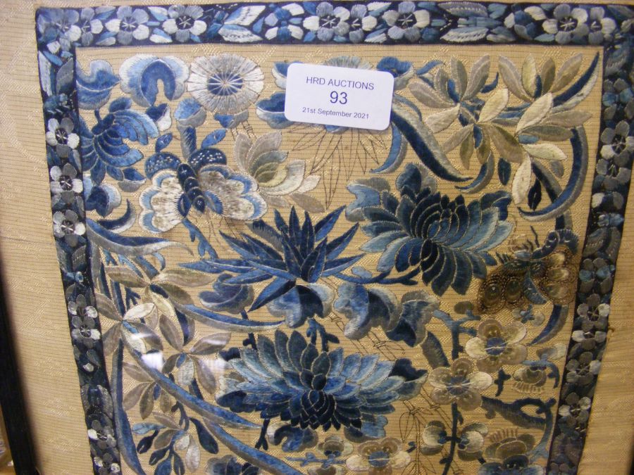 An Oriental embroidery panel and one other - Image 8 of 12