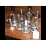 Nine mouthpieces for tuba, sousaphone and euphoniu