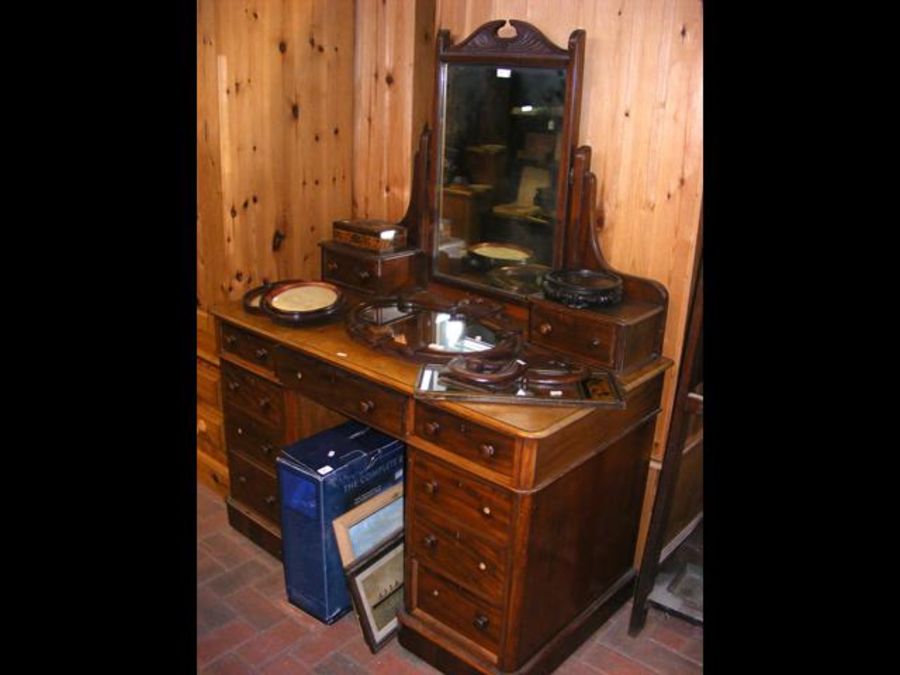 A Victorian mahogany dressing table by Maple & Co.