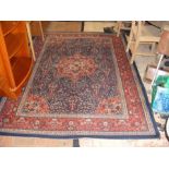 A Middle Eastern style rug with geometric border a