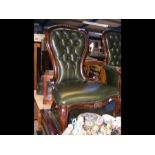 A lady's Victorian style drawing room chair with b