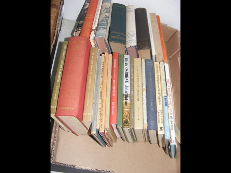 A box containing various volumes relating to The I