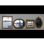 Four various wall mirrors