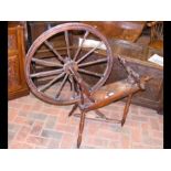 An old spinning wheel
