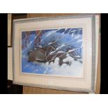 WILLIAMSON-BELL - watercolour of Partridge in snow