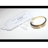 An 18ct gold diamond half hoop eternity ring