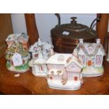 A collection of Victorian pastille-burners and other,