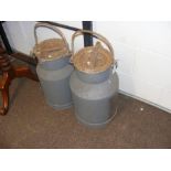 Two vintage milk churns