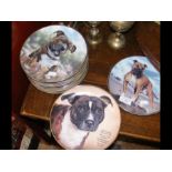 A set of collectable dog plates