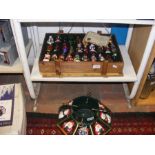 A box of vintage style glass Christmas decorations