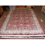 A Middle Eastern rug with geometric border - 280cm
