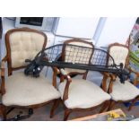 Three French style armchairs