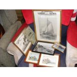 Various framed pictures relating to The Isle of Wi
